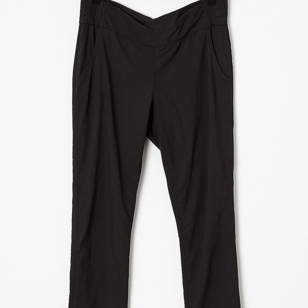 Alo Yoga Black High-Waist Zip-Hem Pants – Size SM